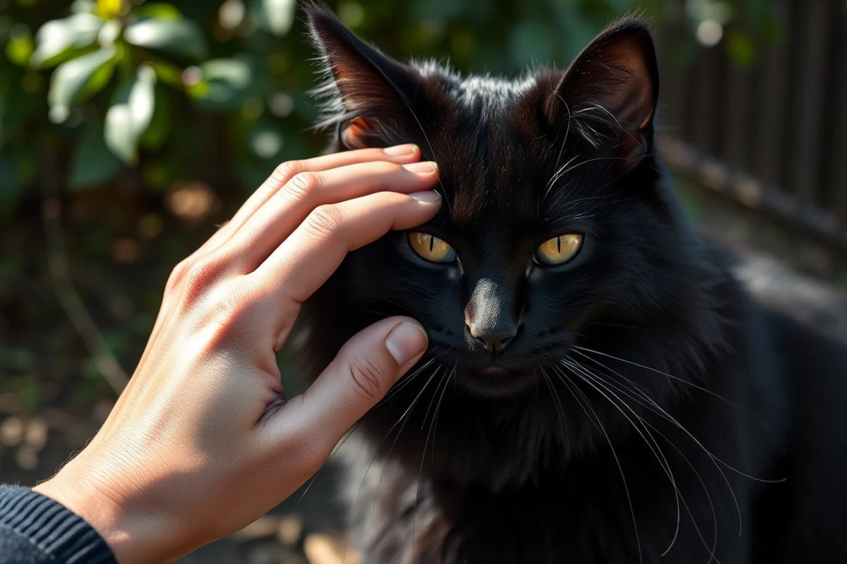 black domestic cat — Black Domestic Cat (step by step)